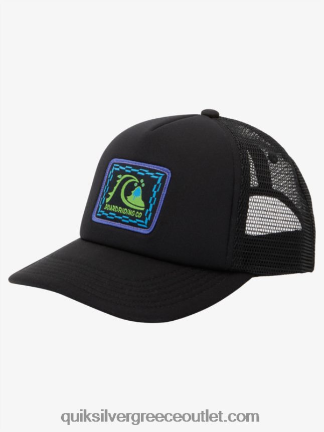 8-16 ύπουλο καπέλο snapback κορυφής Quiksilver αγόρια 66LP842045 μαύρος