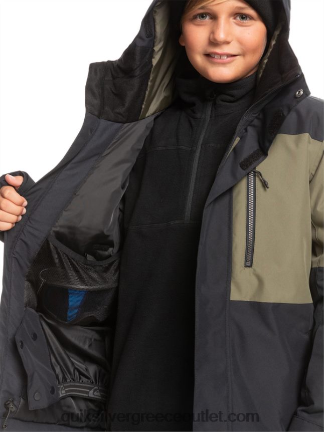 Τεχνικό χιονοτζάκετ 8-16 mission block Quiksilver αγόρια 66LP842337 αληθινό μαύρο