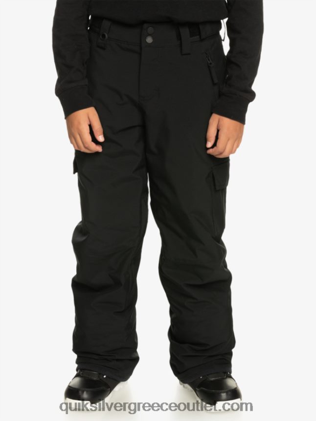 Μαύρο παντελόνι χιονιού 8-16 με μόνωση porter Quiksilver αγόρια 66LP842258 αληθινό μαύρο