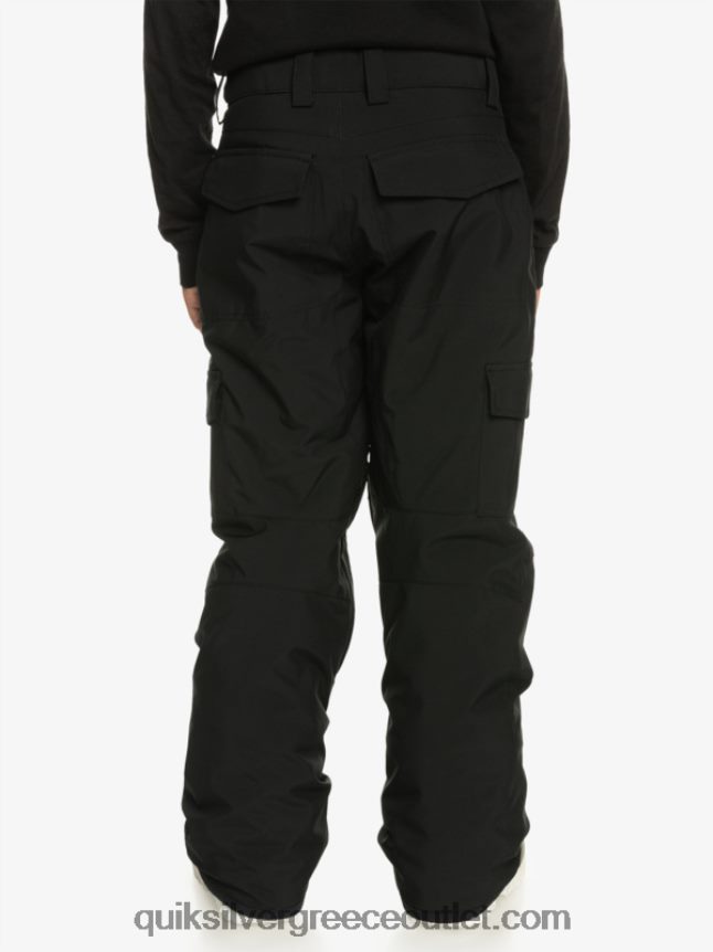 Μαύρο παντελόνι χιονιού 8-16 με μόνωση porter Quiksilver αγόρια 66LP842258 αληθινό μαύρο