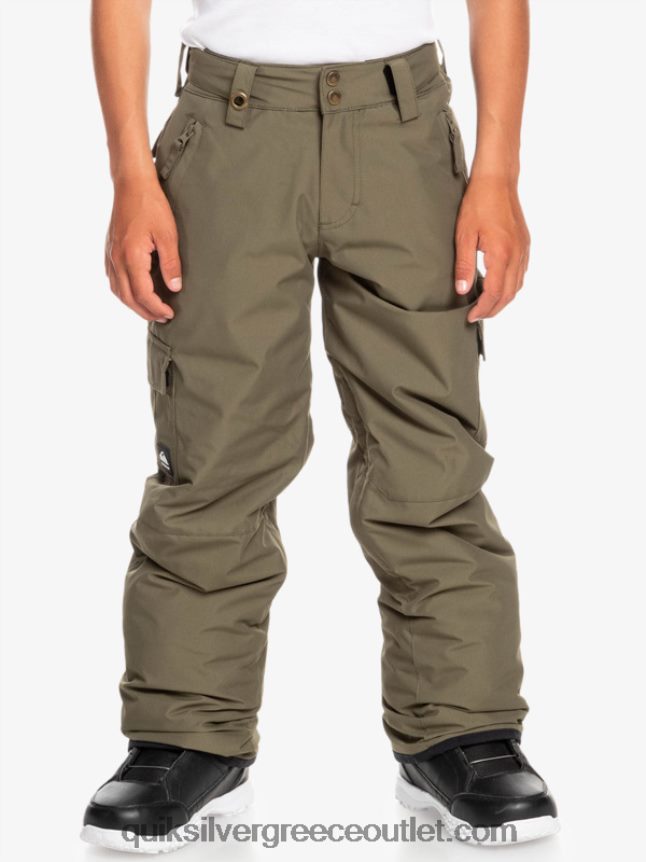 Παντελόνι χιονιού 8-16 porter Quiksilver αγόρια 66LP842259 φύλλο σταφυλιού