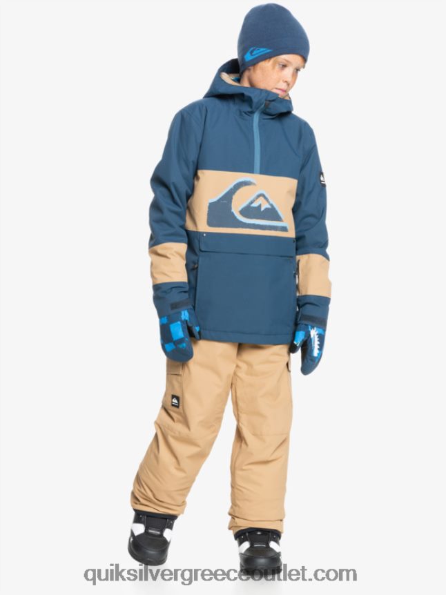 Χακί παντελόνι χιονιού 8-16 με μόνωση porter Quiksilver αγόρια 66LP842260 ταννίνη