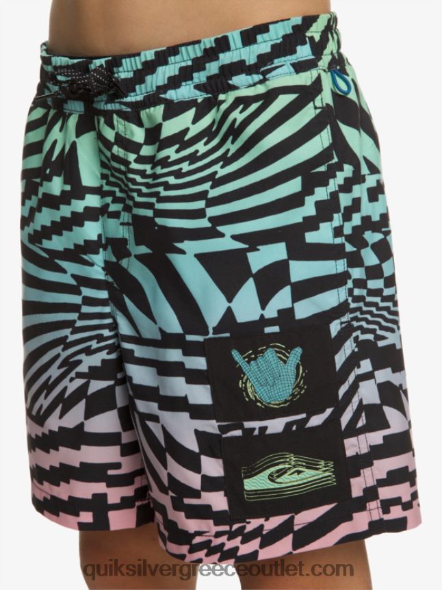 8-16 ριζικά 14 βολέ Quiksilver αγόρια 66LP841988 μαύρος