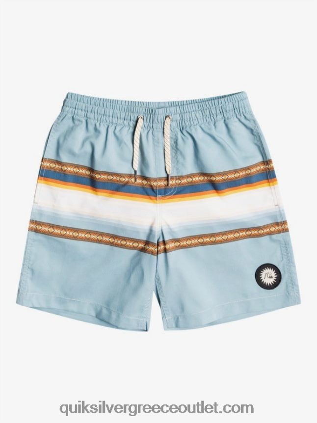 8-16 ήλιος ξεθώριασε 15 ανακυκλωμένα βολέ Quiksilver αγόρια 66LP842320 ακρόπολη μπλε