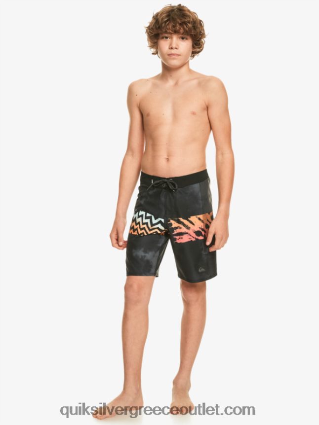 8-16 highlite τόξο yth 16 κοντό ταμπλό Quiksilver αγόρια 66LP842322 φλογερό κοράλλι