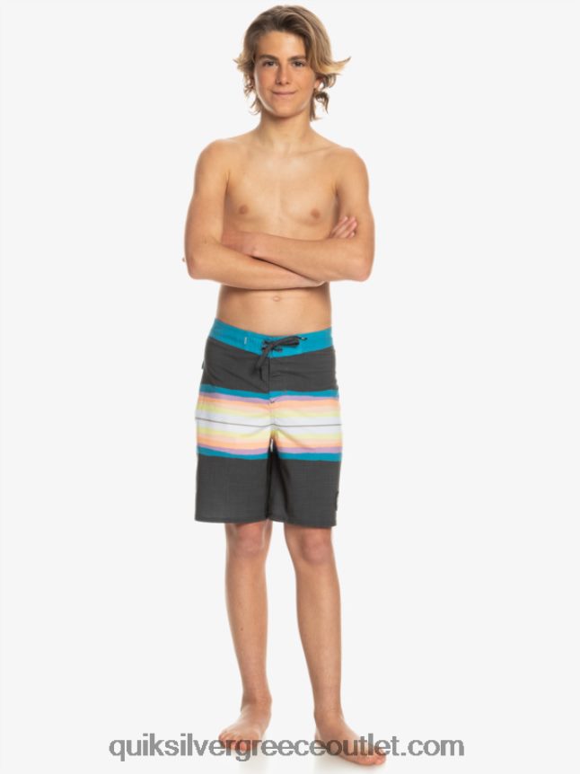 8-16 απόχρωση ρητίνης surfsilk 17 boardshorts Quiksilver αγόρια 66LP842303 ασφαλτικό σκυρόδερμα