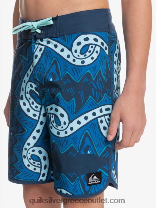8-16 surfsilk throwback 17 boardshorts Quiksilver αγόρια 66LP842328 διακριτικά μπλε