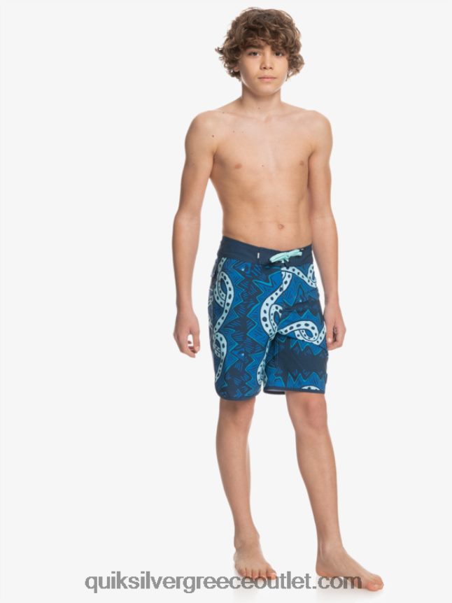 8-16 surfsilk throwback 17 boardshorts Quiksilver αγόρια 66LP842328 διακριτικά μπλε