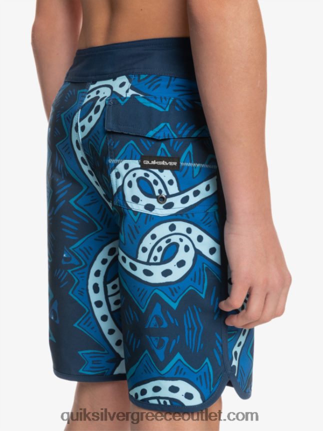 8-16 surfsilk throwback 17 boardshorts Quiksilver αγόρια 66LP842328 διακριτικά μπλε
