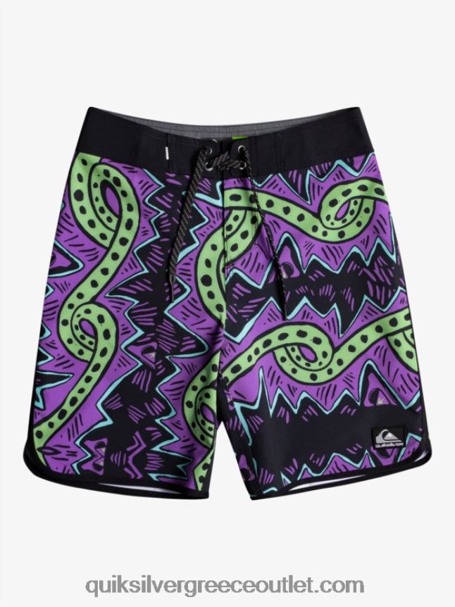 8-16 surfsilk throwback 17 boardshorts Quiksilver αγόρια 66LP842329 μαύρος