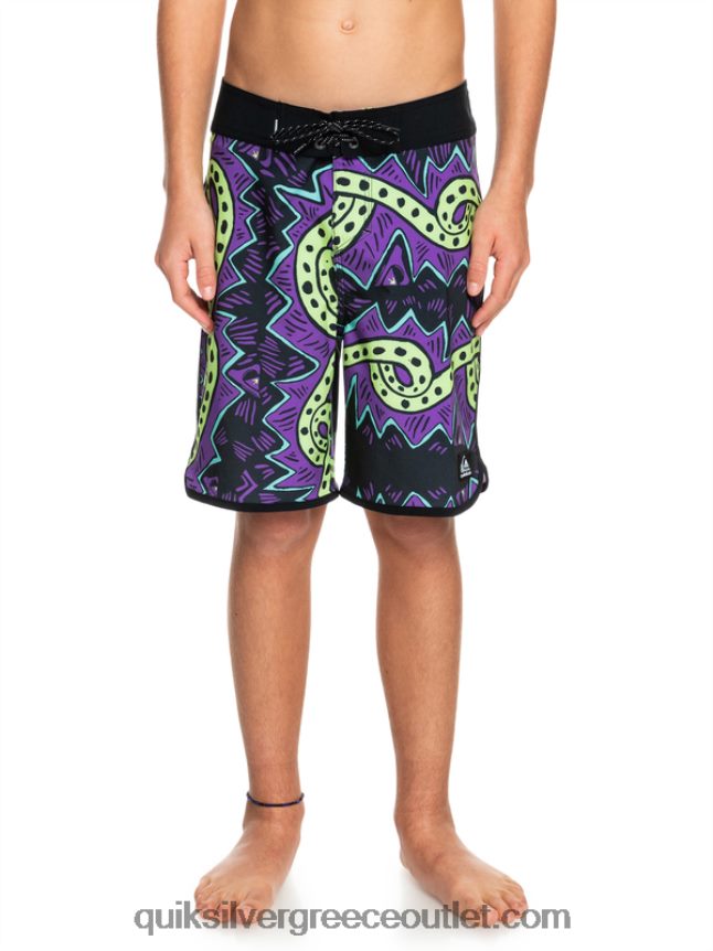 8-16 surfsilk throwback 17 boardshorts Quiksilver αγόρια 66LP842329 μαύρος