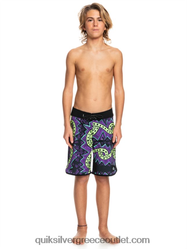 8-16 surfsilk throwback 17 boardshorts Quiksilver αγόρια 66LP842329 μαύρος