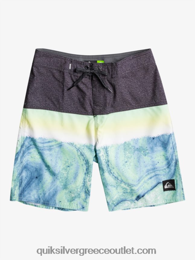 8-16 καθημερινό πάνελ yth 17 σύντομο πίνακα Quiksilver αγόρια 66LP842274 πράσινη τέφρα