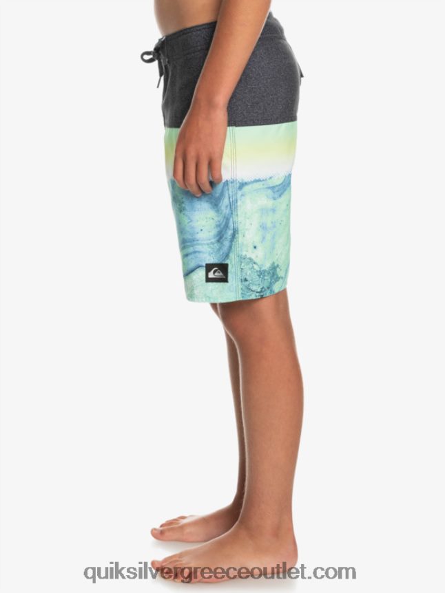 8-16 καθημερινό πάνελ yth 17 σύντομο πίνακα Quiksilver αγόρια 66LP842274 πράσινη τέφρα