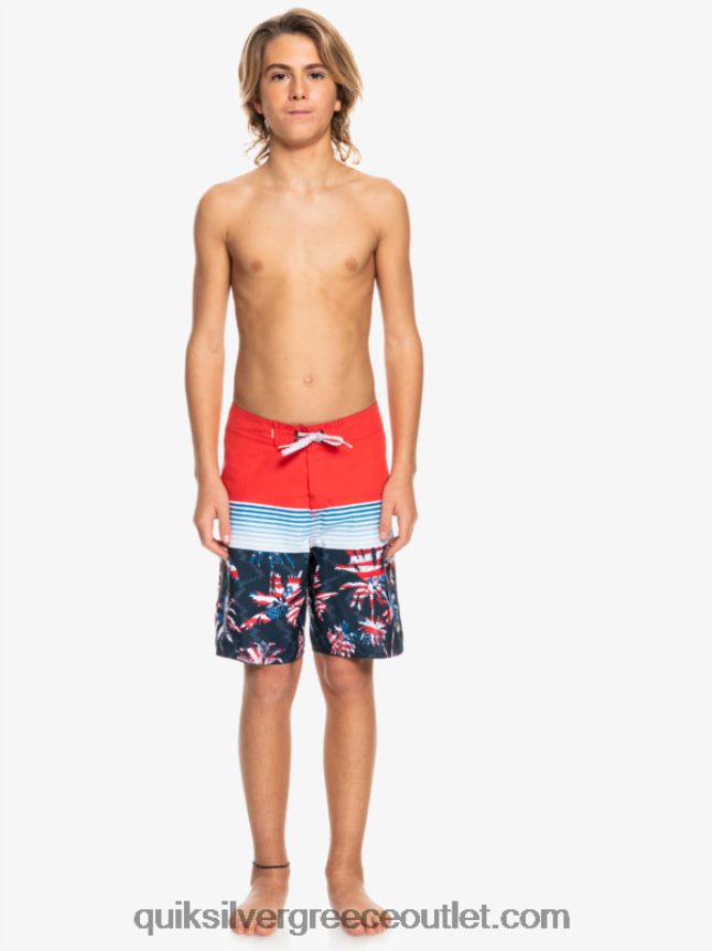 8-16 καθημερινό πάνελ yth 17 σύντομο πίνακα Quiksilver αγόρια 66LP842276 κόκκινο υψηλού κινδύνου