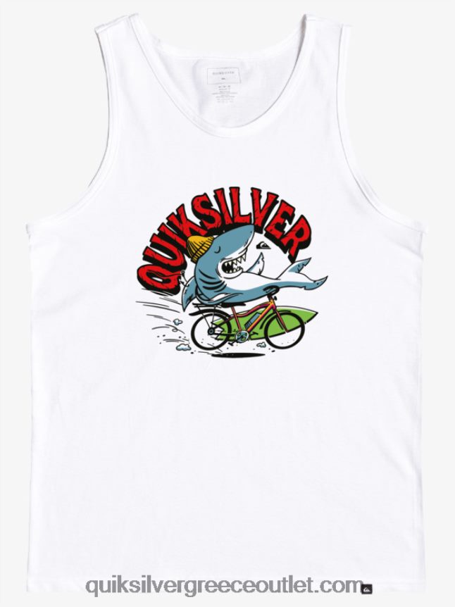2-7 σε κίνδυνο τανκ μπλουζάκι Quiksilver αγόρια 66LP842266 άσπρο