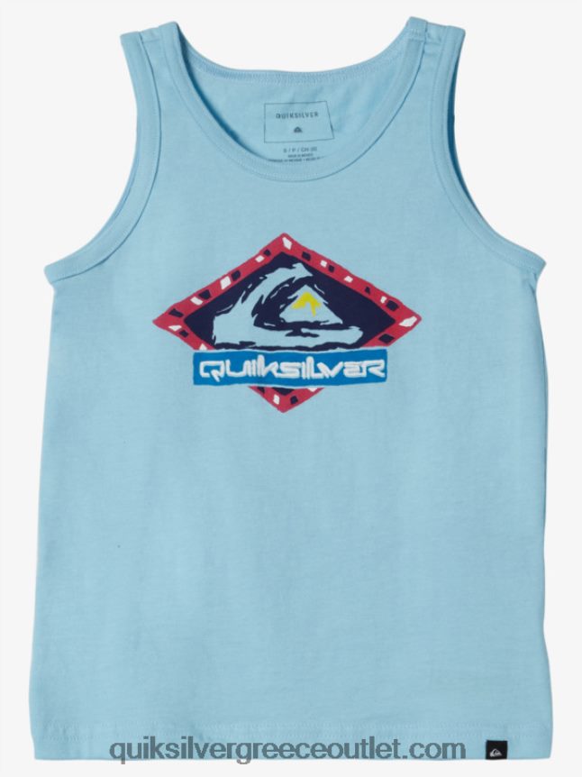 T-shirt με 2-7 funky καρέ Quiksilver αγόρια 66LP842264 μπλε του ουρανού