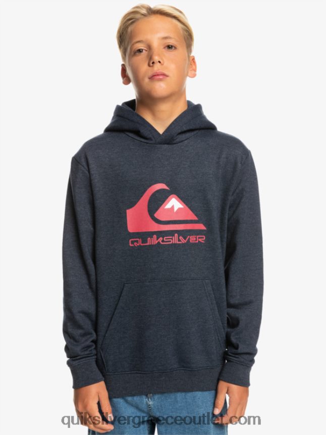 8-16 μεγάλο λογότυπο fleece top Quiksilver αγόρια 66LP842247 ναυτικό σακάκι ρείκι