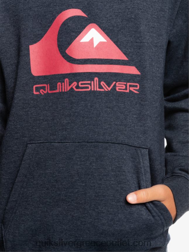 8-16 μεγάλο λογότυπο fleece top Quiksilver αγόρια 66LP842247 ναυτικό σακάκι ρείκι