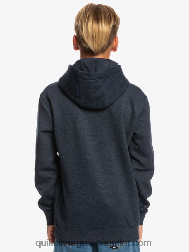 8-16 μεγάλο λογότυπο fleece top Quiksilver αγόρια 66LP842247 ναυτικό σακάκι ρείκι