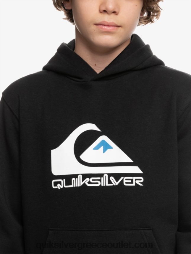 8-16 μεγάλο λογότυπο fleece top Quiksilver αγόρια 66LP842248 μαύρος