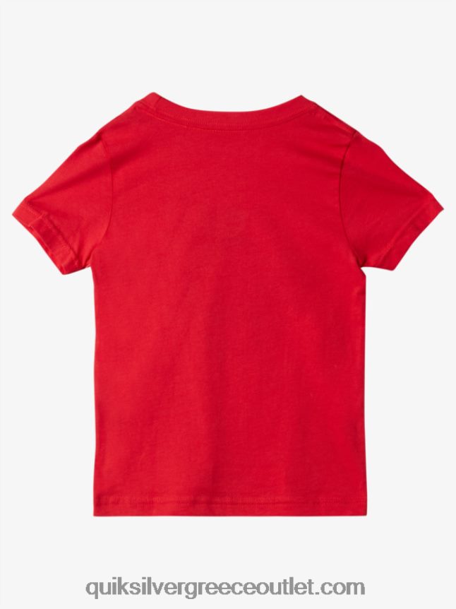 2-7 μπλουζάκι της έδρας του κύματος Quiksilver αγόρια 66LP841930 κόκκινο υψηλού κινδύνου