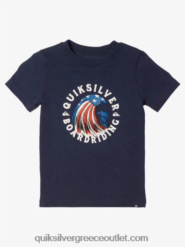 2-7 μπλουζάκι της έδρας του κύματος Quiksilver αγόρια 66LP841931 ναυτικό μπλέιζερ