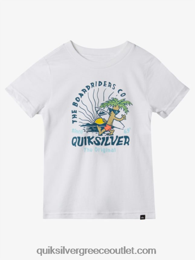 Μπλουζάκι 2-7 ήσυχο μυαλό Quiksilver αγόρια 66LP841937 άσπρο