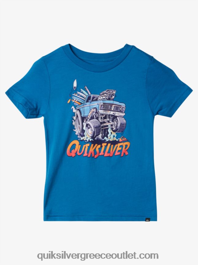 Μπλουζάκι αυτοκινήτου 2-7 αποδράσεων Quiksilver αγόρια 66LP841949 αναπνευστήρας μπλε