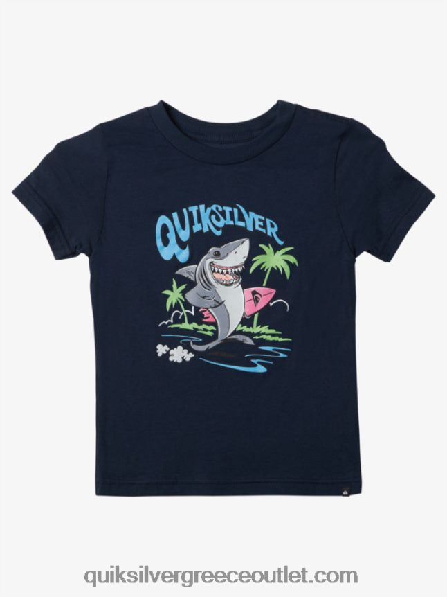 2-7 ξεπλυμένα μπλουζάκια Quiksilver αγόρια 66LP841969 ναυτικό μπλέιζερ
