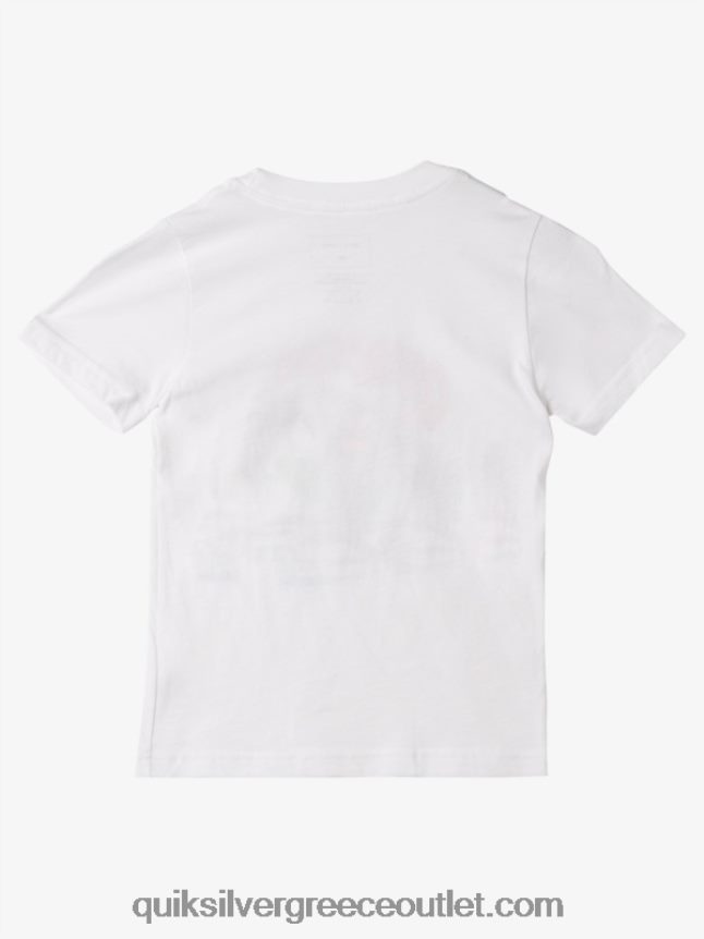 2-7 ξεπλυμένα μπλουζάκια Quiksilver αγόρια 66LP841970 άσπρο