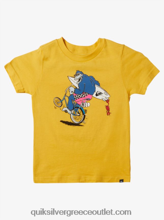Μπλουζάκι 2-7 τροχών Quiksilver αγόρια 66LP841971 κρόκος κίτρινος