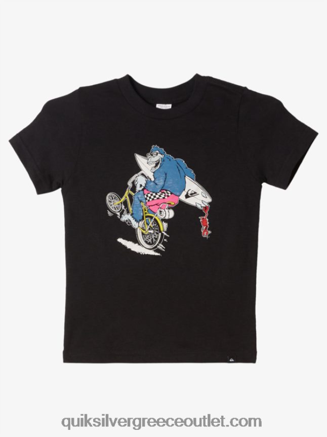 Μπλουζάκι 2-7 τροχών Quiksilver αγόρια 66LP841972 μαύρος