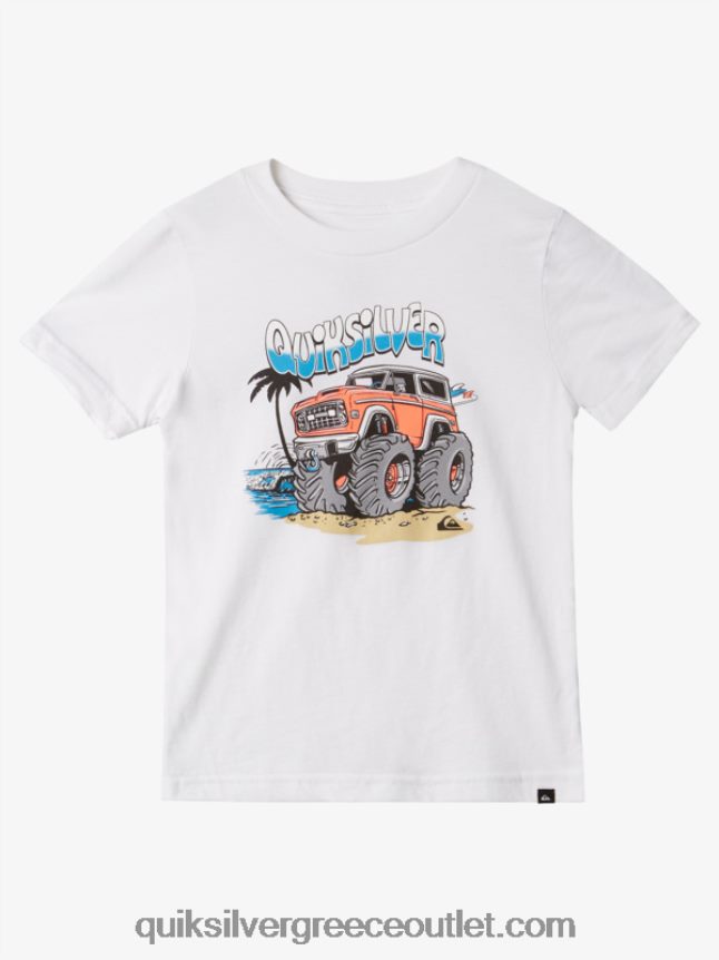 2-7 διπλό παρκαρισμένο μπλουζάκι Quiksilver αγόρια 66LP841973 άσπρο