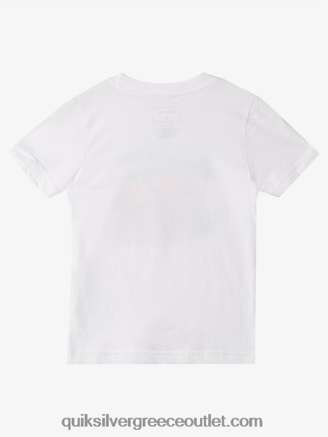 2-7 διπλό παρκαρισμένο μπλουζάκι Quiksilver αγόρια 66LP841973 άσπρο