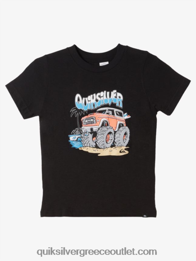 2-7 διπλό παρκαρισμένο μπλουζάκι Quiksilver αγόρια 66LP841974 μαύρος