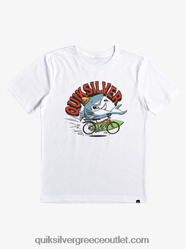 Μπλουζάκι 2-7 σε κίνδυνο Quiksilver αγόρια 66LP842170 άσπρο