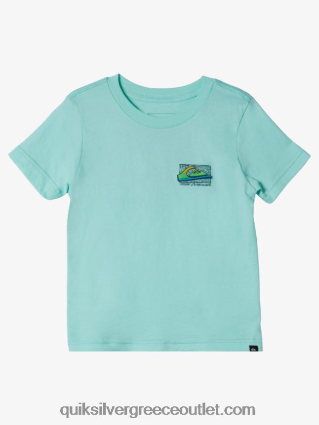 2-7 ρετρό fade μπλουζάκι Quiksilver αγόρια 66LP842143 γυαλί παραλίας