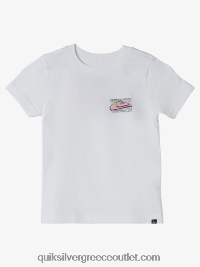 2-7 ρετρό fade μπλουζάκι Quiksilver αγόρια 66LP842145 άσπρο