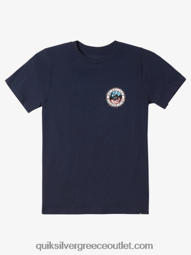 Καλοκαιρινό διασκεδαστικό μπλουζάκι 8-16 Quiksilver αγόρια 66LP841941 ναυτικό μπλέιζερ