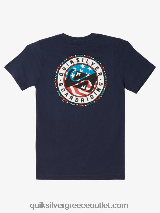 Καλοκαιρινό διασκεδαστικό μπλουζάκι 8-16 Quiksilver αγόρια 66LP841941 ναυτικό μπλέιζερ