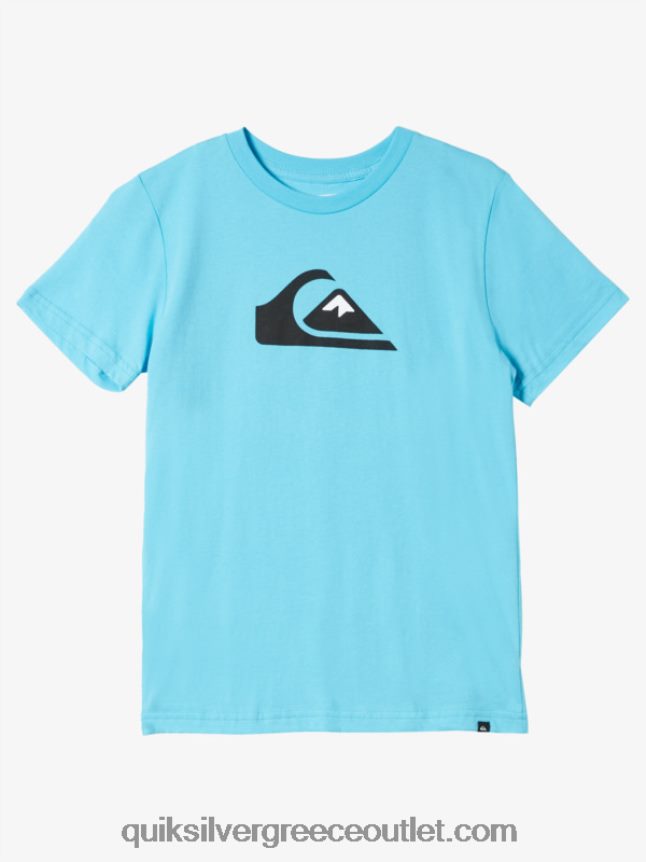 Μπλουζάκι με λογότυπο 8-16 Quiksilver αγόρια 66LP841962 ποτάμι μπλε