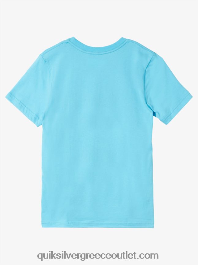 Μπλουζάκι με λογότυπο 8-16 Quiksilver αγόρια 66LP841962 ποτάμι μπλε