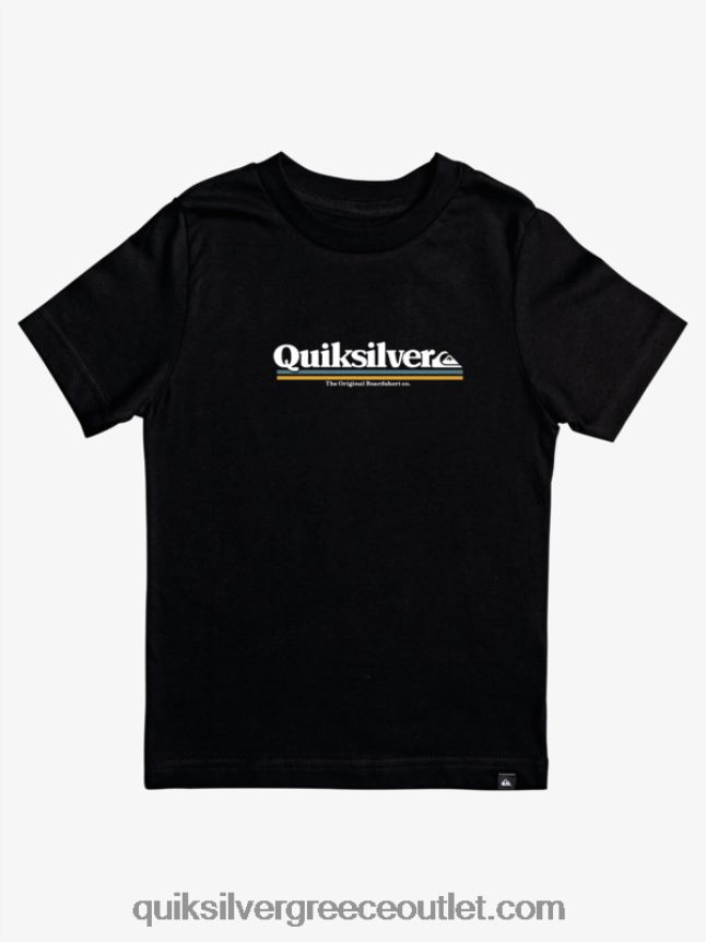 8-16 μεταξύ των γραμμών μπλουζάκι Quiksilver αγόρια 66LP842091 μαύρος