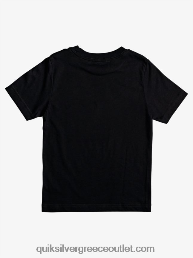 8-16 μεταξύ των γραμμών μπλουζάκι Quiksilver αγόρια 66LP842091 μαύρος