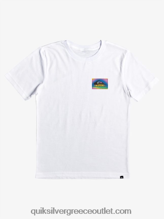 Μπλουζάκι 8-16 χρωμάτων Quiksilver αγόρια 66LP842172 άσπρο