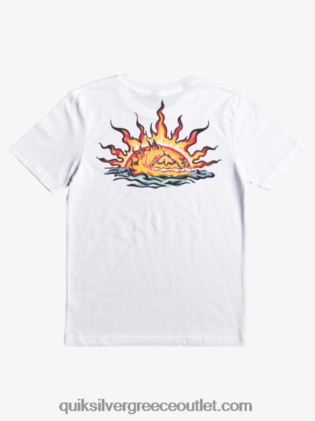 Μπλουζάκι φύλακα 8-16 κυμάτων Quiksilver αγόρια 66LP842229 άσπρο