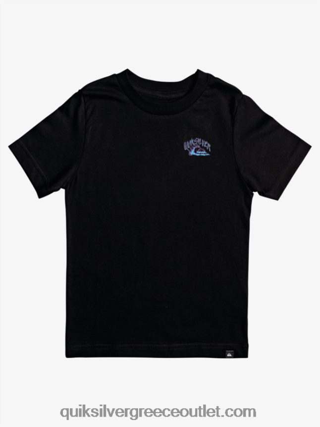 Μπλουζάκι φύλακα 8-16 κυμάτων Quiksilver αγόρια 66LP842230 μαύρος