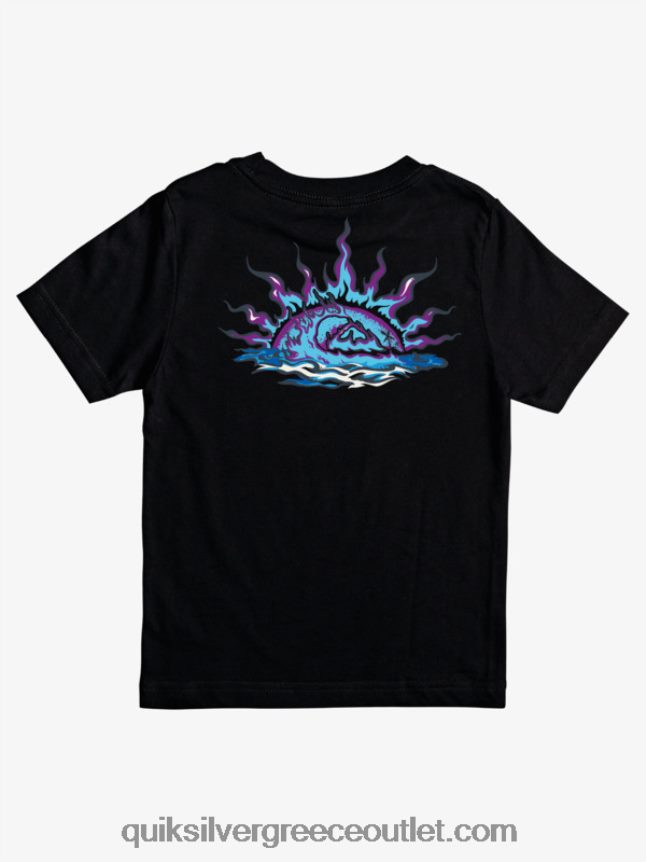 Μπλουζάκι φύλακα 8-16 κυμάτων Quiksilver αγόρια 66LP842230 μαύρος