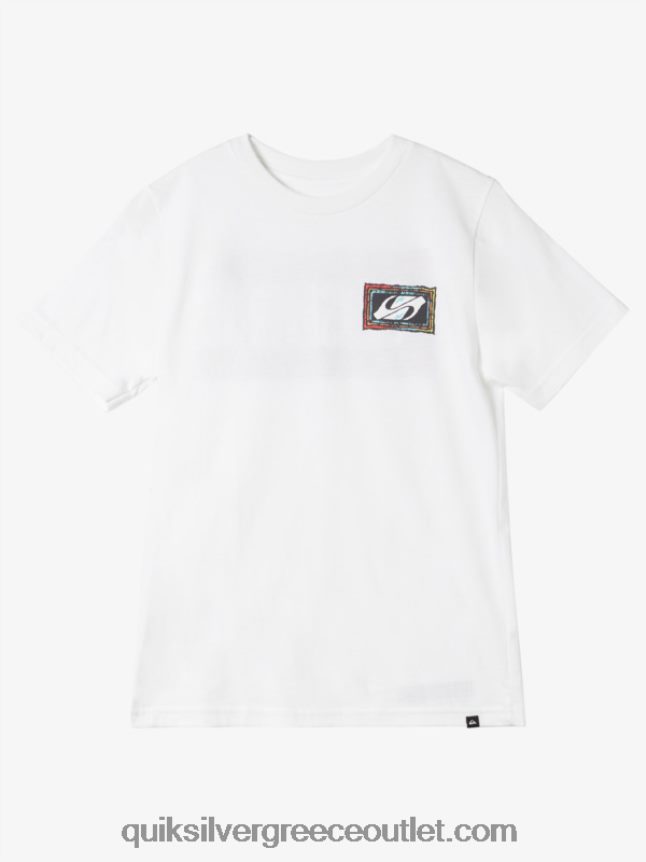 8-16 echoed beat t-shirt Quiksilver αγόρια 66LP841980 άσπρο